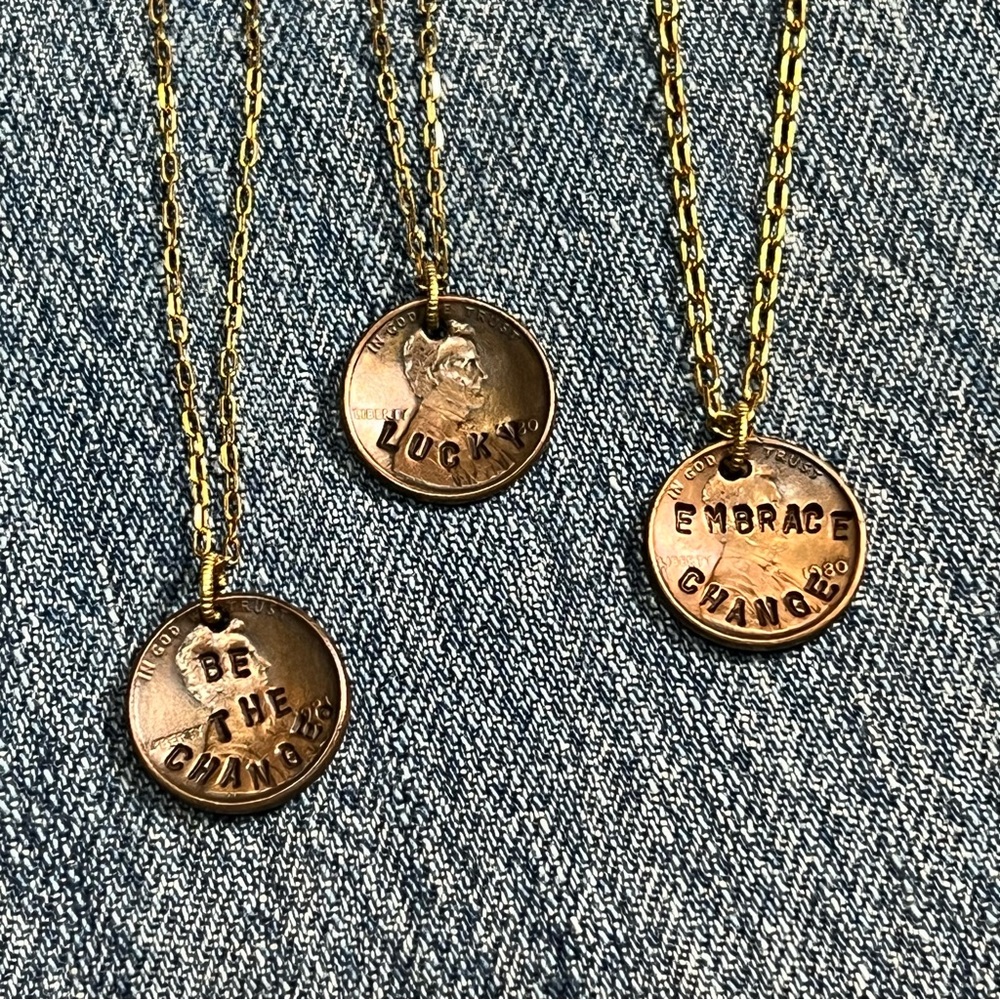Meaningful Gift Genuine US Penny Pendant Necklace - Handmade Inspiration…